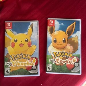 Nintendo Pokémon Let's Go Eevee and Pikachu Games